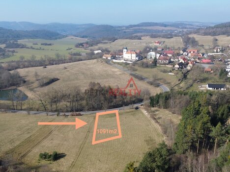 Stavební pozemek o výměře 1091 m2, Vysoký Újezd, okr. Benešov