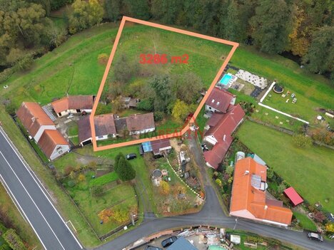 Stavební pozemek 3 286 m² – Tábor, Zárybničná Lhota, ul. Potoční